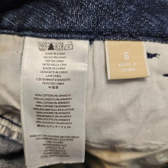 Michael Kors Women's Blue Skinny Blue Denim Jeggings Stretch Crop Size: 5/6 - Picture 9 of 9